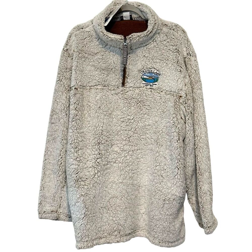 Sherpa‎ Crater Lake Pullover Jacket 2XL Gray Quarter-Zip Unisex Casual
